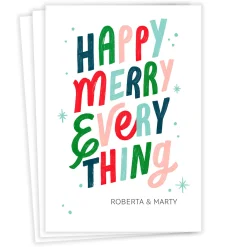 Happy Merry Everything Flat Holiday Photo Card