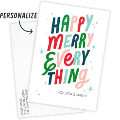 Happy Merry Everything Flat Holiday Photo Card
