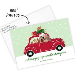 Happy Pawlidays Flat Holiday Photo Card From Pet