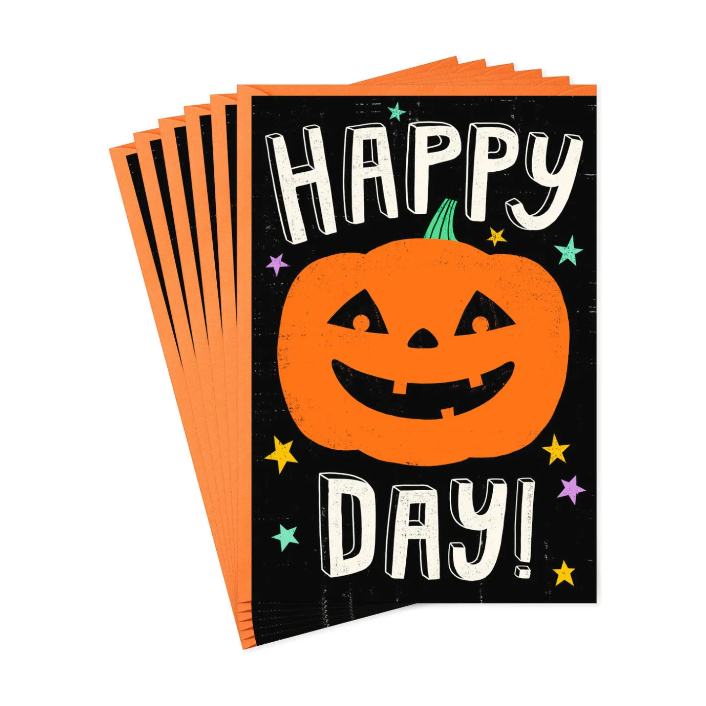 Happy Pumpkin Day Halloween Cards, Pack of 6