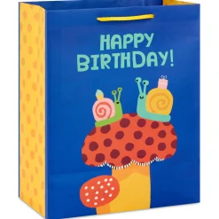 13" Happy Snails Large Birthday Gift Bag