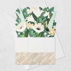 Happy Thoughts Flower Bouquet in Vase 3D Pop-Up Card