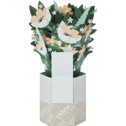 Happy Thoughts Flower Bouquet in Vase 3D Pop-Up Card