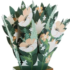 Happy Thoughts Flower Bouquet in Vase 3D Pop-Up Card
