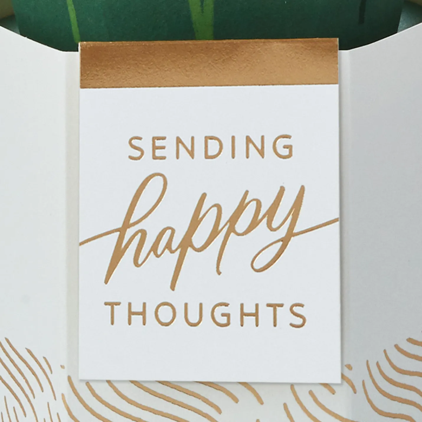 Happy Thoughts Flower Bouquet in Vase 3D Pop-Up Card