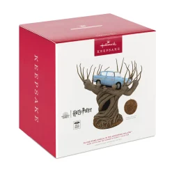 Harry Potter and the Chamber of Secrets™ Collection Flying Ford Anglia in the Whomping Willow™ Tree Topper With Light and Sound