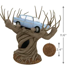 Harry Potter and the Chamber of Secrets™ Collection Flying Ford Anglia in the Whomping Willow™ Tree Topper With Light and Sound