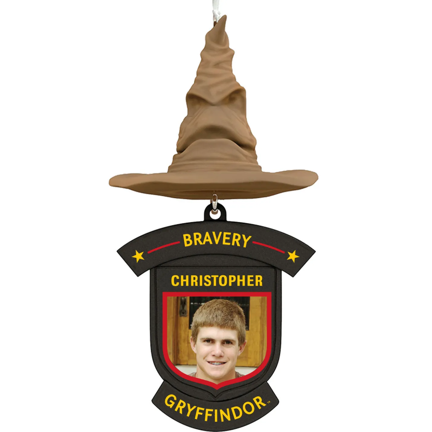 Harry Potter™ Sorting Hat House Trait Personalized Ornament, Custom Photo and Text