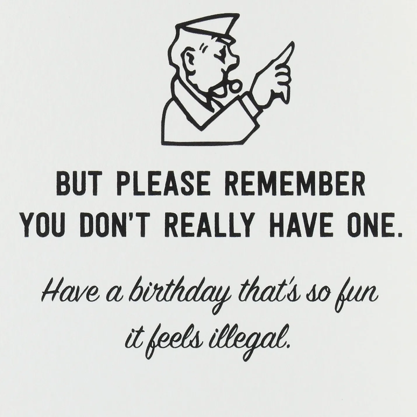Hasbro® Monopoly® Get Out of Jail Free Funny Birthday Card