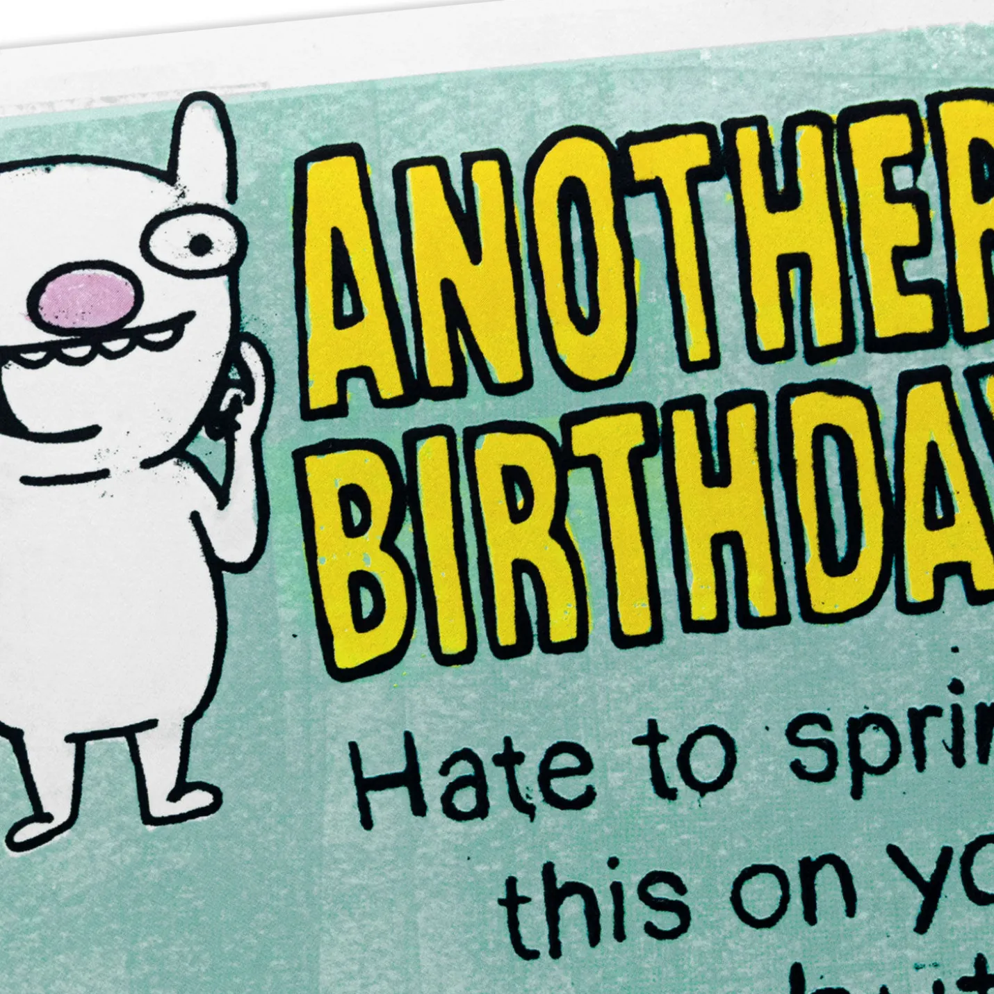 Hate to Spring This On You, Old-Timer Funny Pop-Up Birthday Card