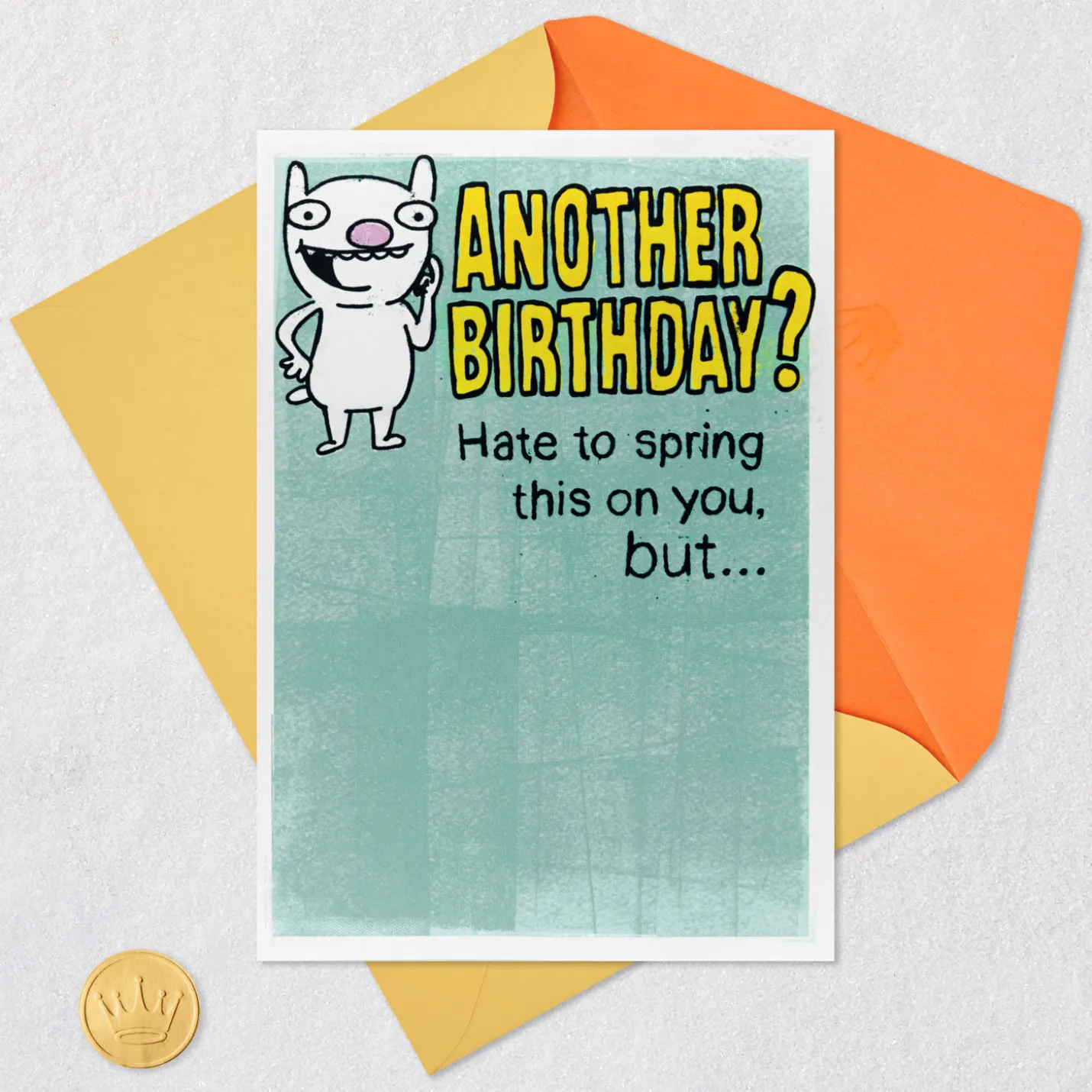 Hate to Spring This On You, Old-Timer Funny Pop-Up Birthday Card