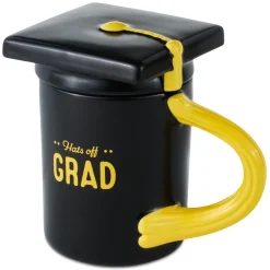 Hats Off Grad Sculpted Mug With Grad Cap Lid, 15 oz.