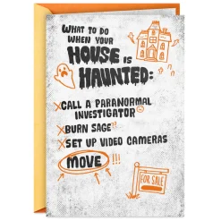 Haunted House Decisions Funny Halloween Card