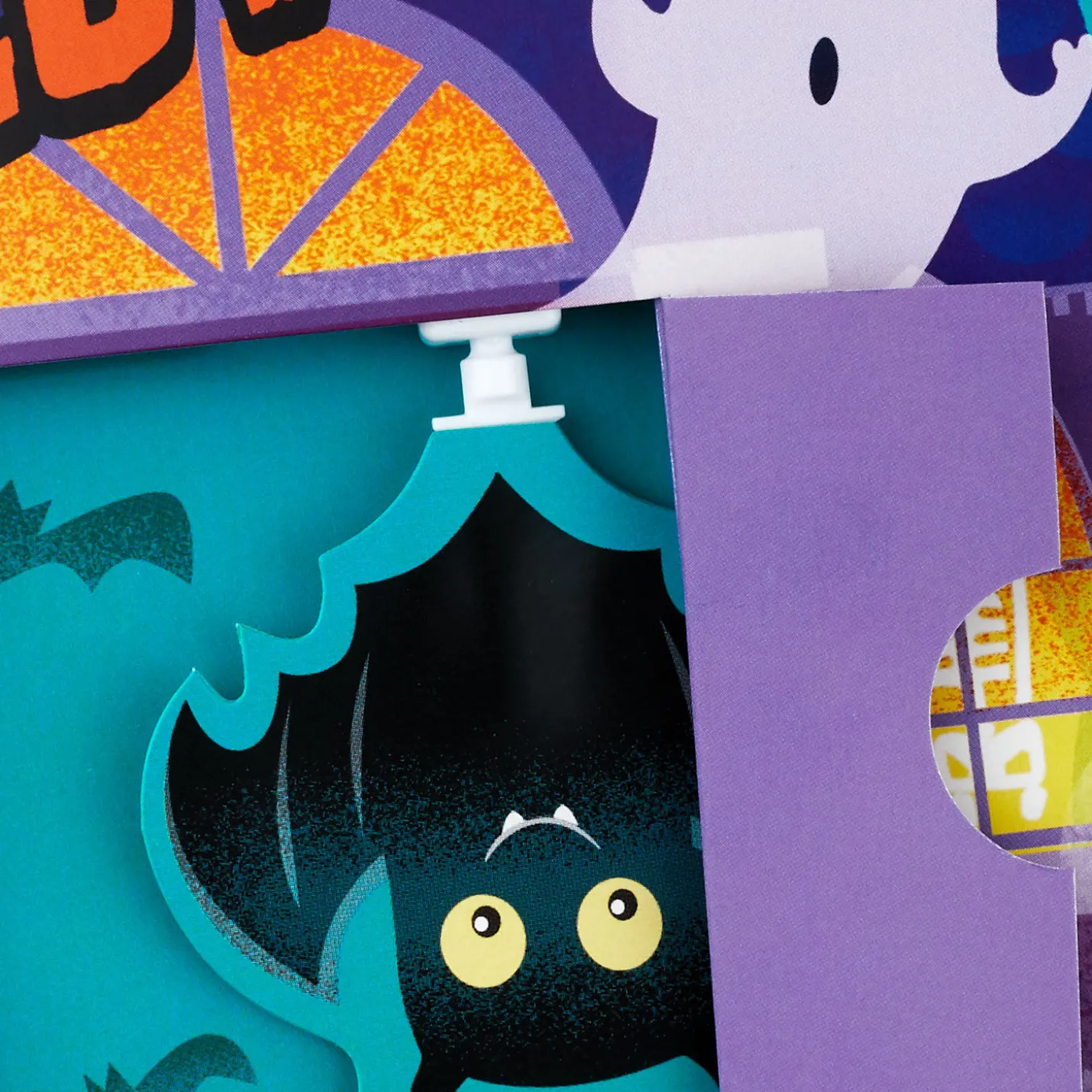 Haunted House Funny Musical Pop-Up Halloween Card With Spinning Bat