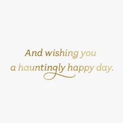 Hauntingly Happy Wishes Halloween Card