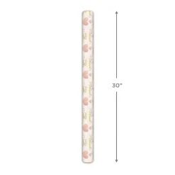 Hearts and Happily Ever After on Blush Wrapping Paper Roll, 20 sq. ft.