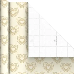 Hearts, Dots and Bows 3-Pack Wrapping Paper Mini Roll Bundle, 60 sq. ft. total