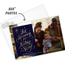 Heaven and Nature Sing Flat Christmas Photo Card