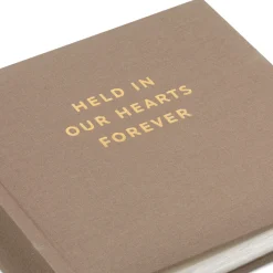 Held in Our Hearts Forever Taupe Linen Photo Album