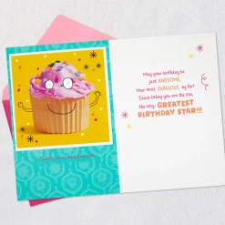 Hello, Cupcake 9th Birthday Card With Decal