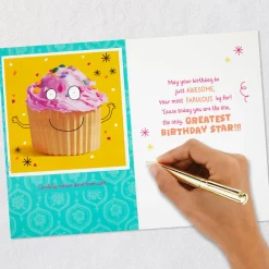 Hello, Cupcake 9th Birthday Card With Decal