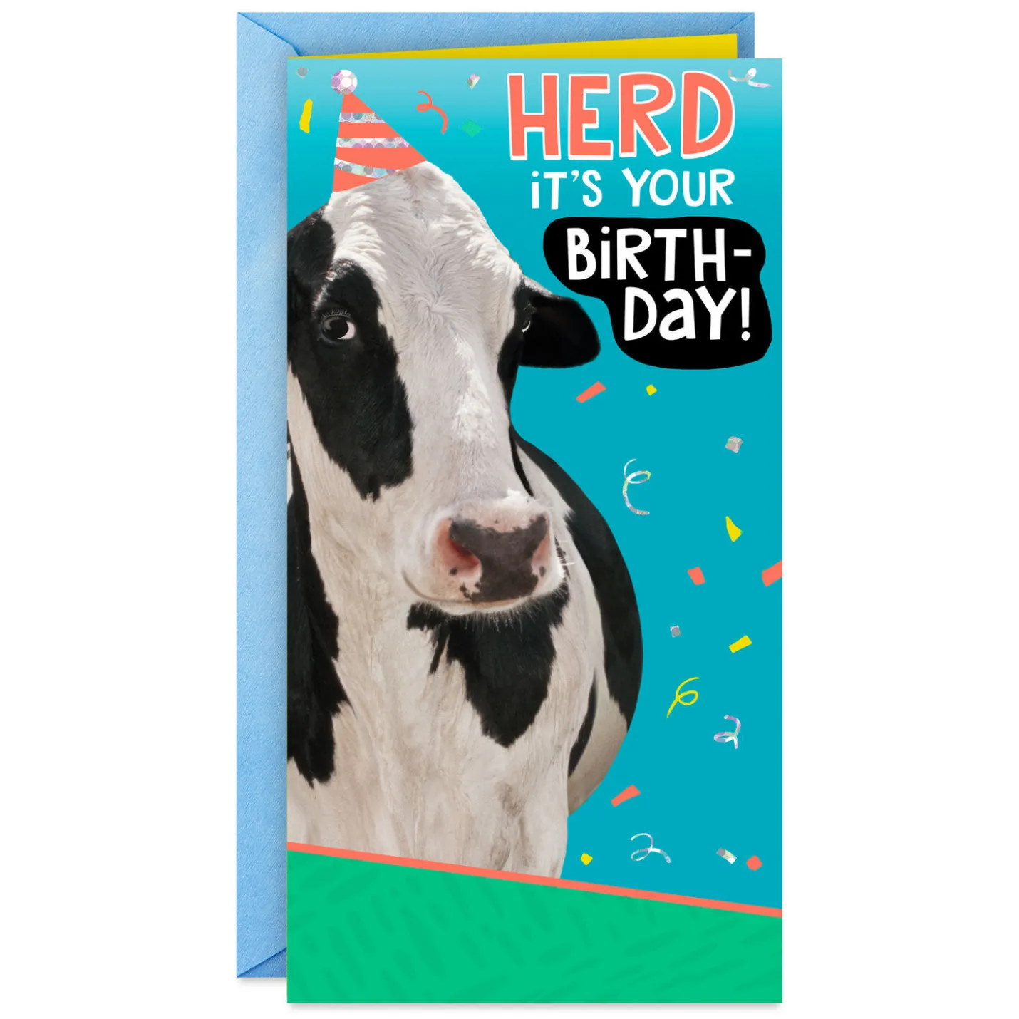 Herd It's Your Day Funny Money Holder Birthday Card for Kids
