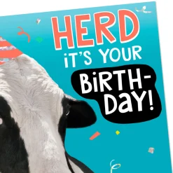 Herd It's Your Day Funny Money Holder Birthday Card for Kids