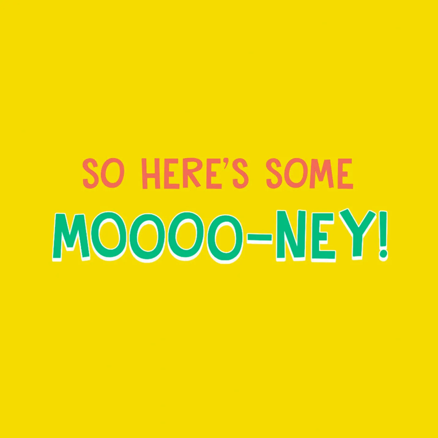 Herd It's Your Day Funny Money Holder Birthday Card for Kids