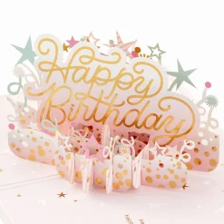 Here's to a Happy Year Ahead 3D Pop-Up Birthday Card