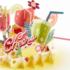 Here's to You Cocktail Toast 3D Pop-Up Card