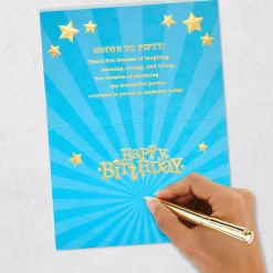 Here's to Fifty 50th Birthday Card