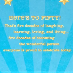 Here's to Fifty 50th Birthday Card
