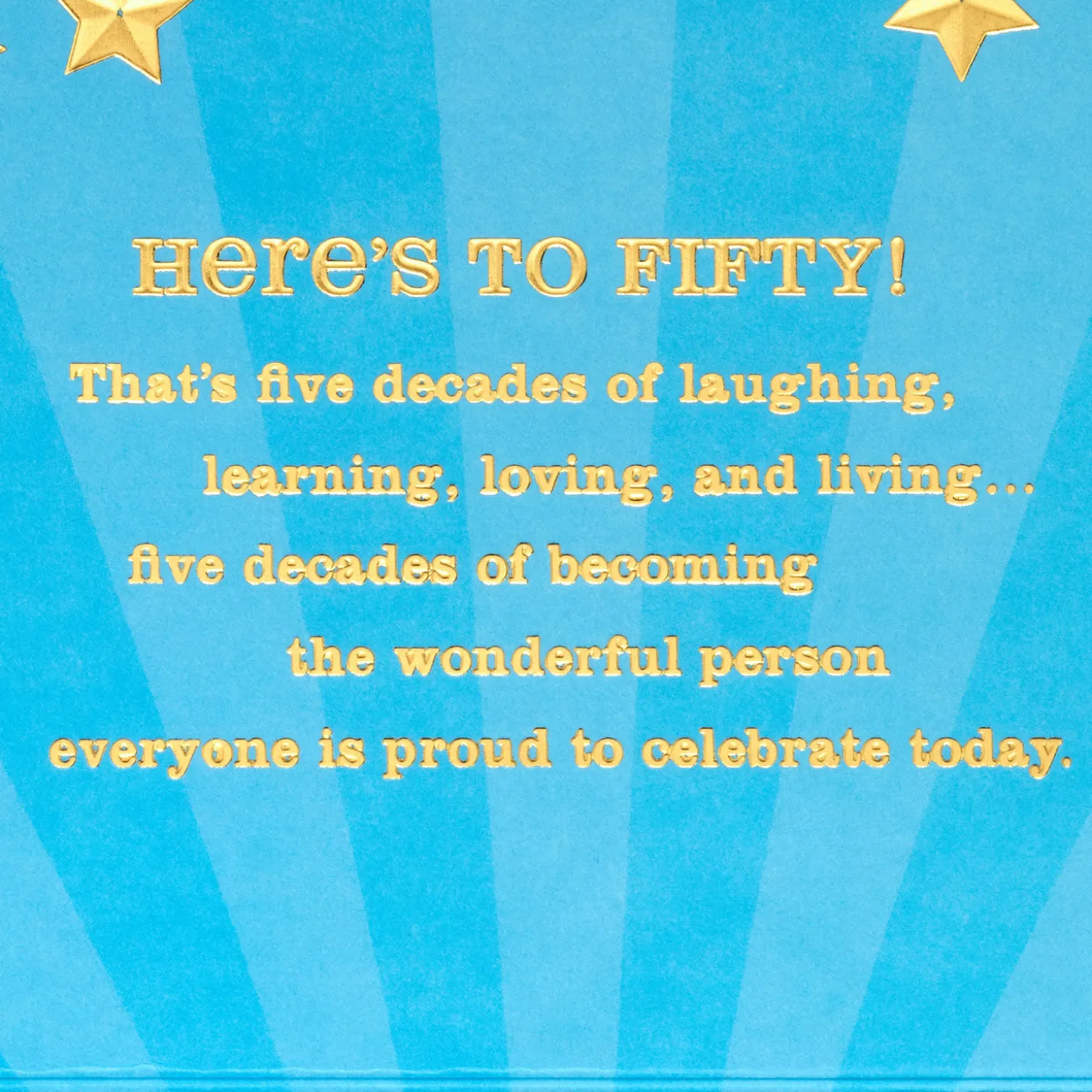 Here's to Fifty 50th Birthday Card