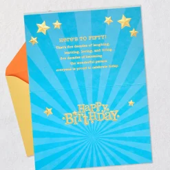 Here's to Fifty 50th Birthday Card