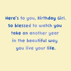 Here's to the Beautiful Way You Live Birthday Card for Granddaughter