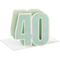 Here's to You 3D Pop-Up 40th Birthday Card