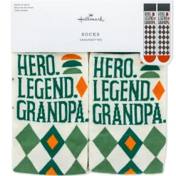 Hero Legend Grandpa Novelty Crew Socks