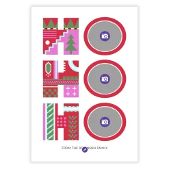 Ho, Ho, Ho Flat Christmas Photo Card