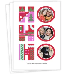Ho, Ho, Ho Flat Christmas Photo Card