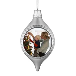 Holiday Finial Personalized Ornament, Custom Photo