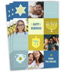 Holiday Icons Flat Hanukkah Photo Card