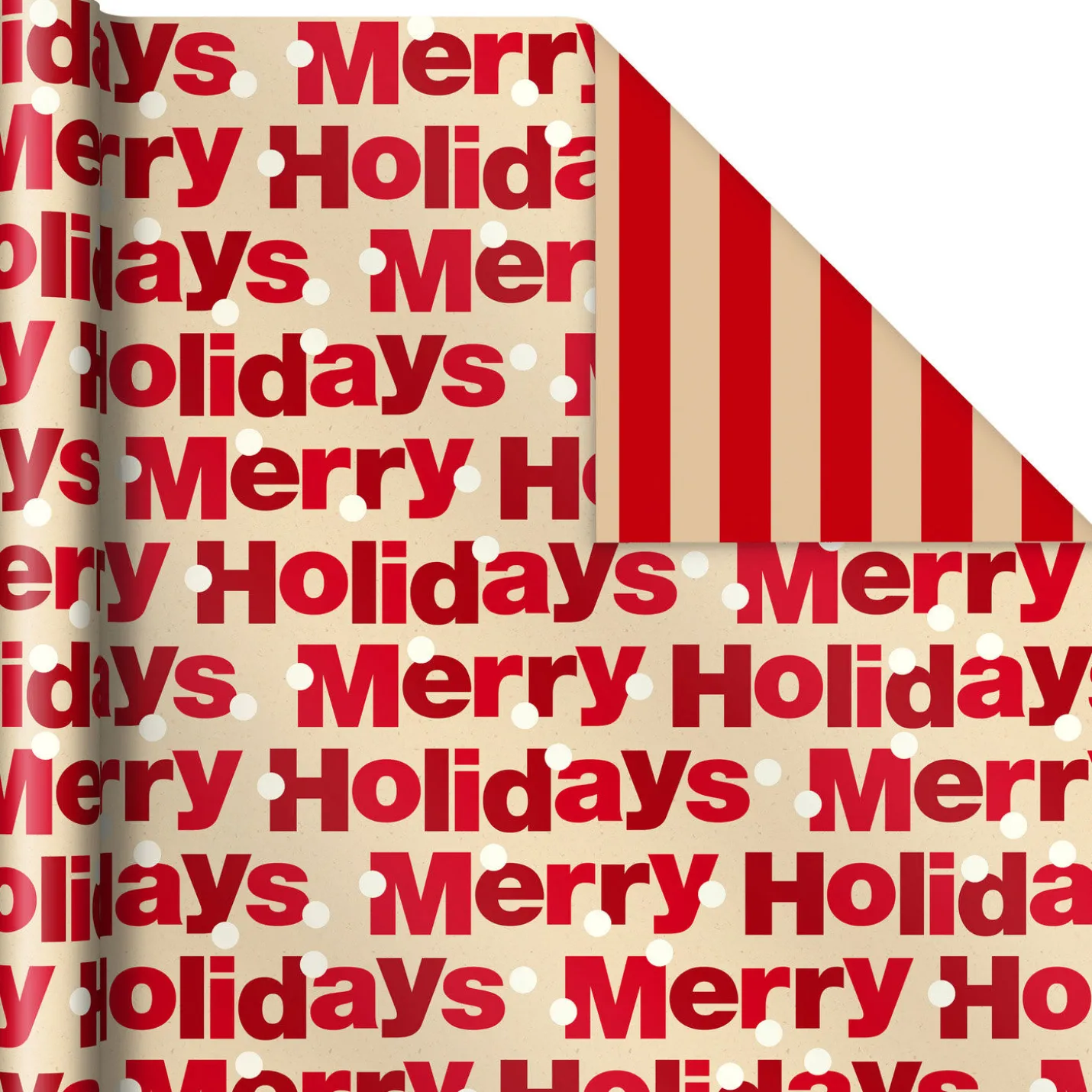 Holiday Kraft 3-Pack Assorted Reversible Wrapping Paper Roll Bundle, 120 sq. ft. total