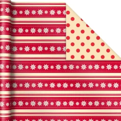 Holiday Kraft 3-Pack Assorted Reversible Wrapping Paper Roll Bundle, 120 sq. ft. total