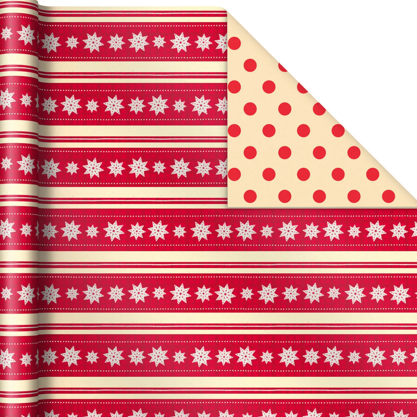 Holiday Kraft 3-Pack Assorted Reversible Wrapping Paper Roll Bundle, 120 sq. ft. total