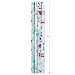 Holiday Mix 4-Pack Christmas Wrapping Paper Assortment, 120 sq. ft.