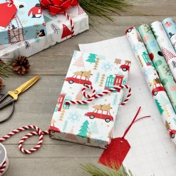 Holiday Mix 4-Pack Christmas Wrapping Paper Assortment, 120 sq. ft.