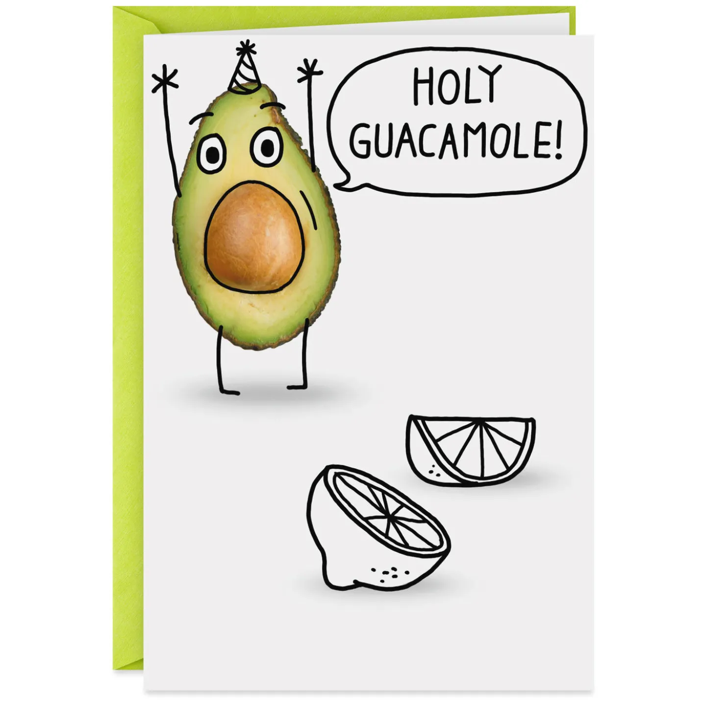 Holy Guacamole Avocado Funny Birthday Card