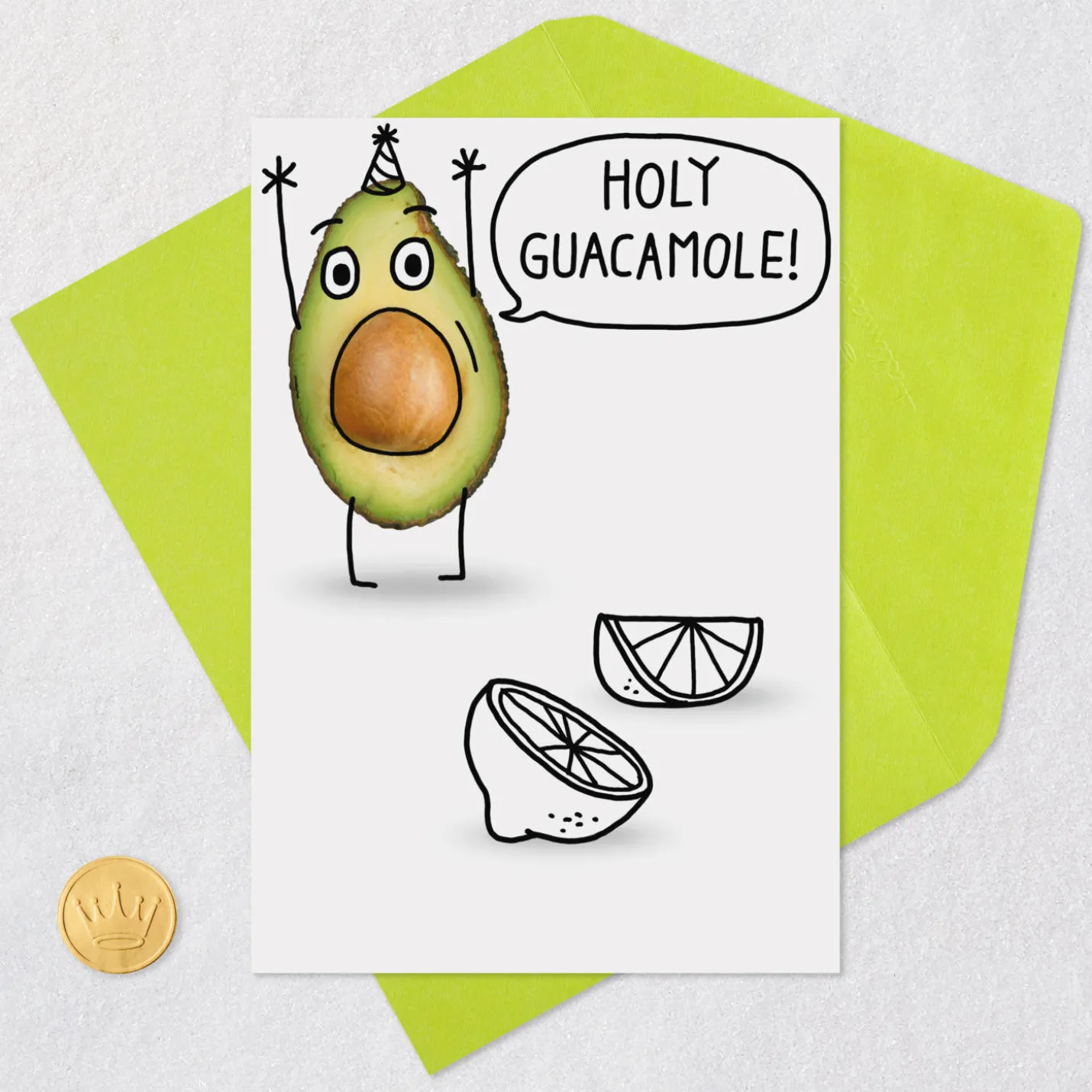 Holy Guacamole Avocado Funny Birthday Card