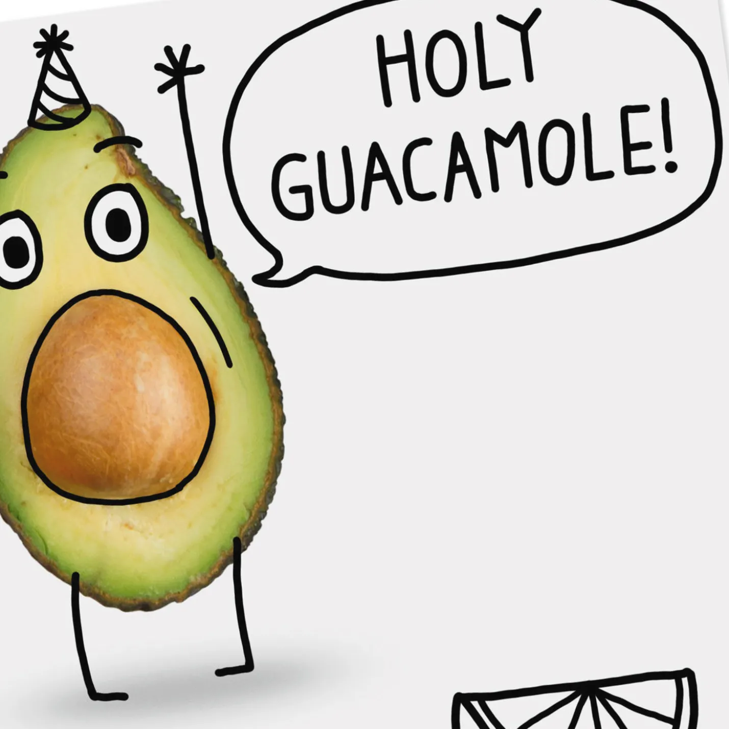 Holy Guacamole Avocado Funny Birthday Card