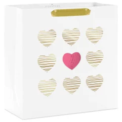 10.4" Honeycomb Heart Large Square Gift Bag